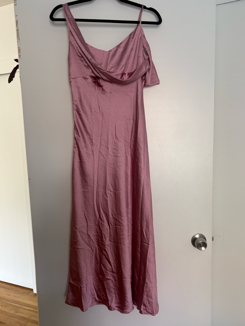 Aritzia Wilfred Rose Pink Satin Slip Midi Dress